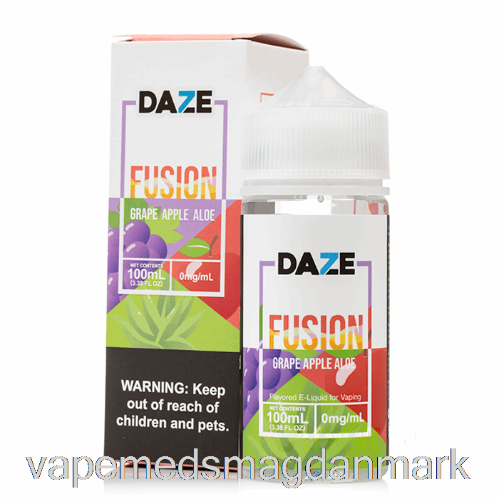 Vape Uden Nikotin Drue æble Aloe - 7 Daze Fusion - 100ml 6mg
